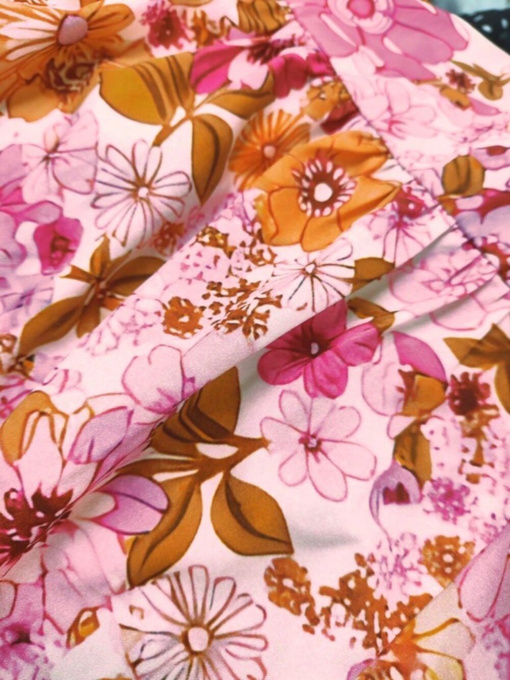 Pink Casual Women's Long Maxi Slip Dress with Floral Pattern - Picture 4 of 4